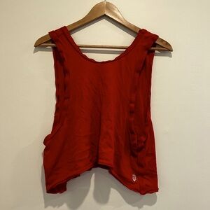 Free people movement red workout tank top